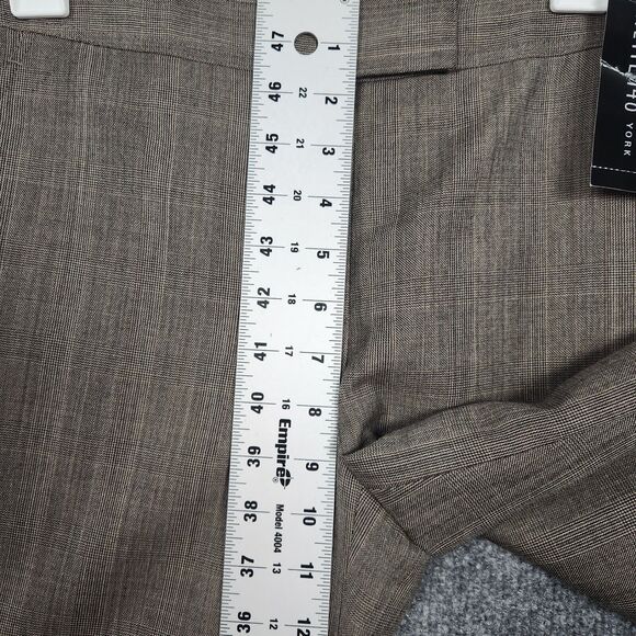 NWT LAFAYETTE 148 Brown 100% Wool Wide Leg Cropped Culottes Pants SIZE 4 - Picture 9 of 16